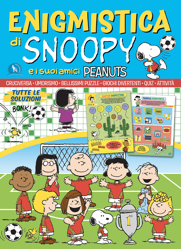 Passa del tempo in maniera intelligente e divertente con Snoopy e la sua banda di amici! I Peanuts ti aspettano in edicola con una rivista tutta nuova, piena di giochi, cruciverba, quiz, attività e... tutto l’irresistibile umorismo dei piccoli personaggi di Schulz!